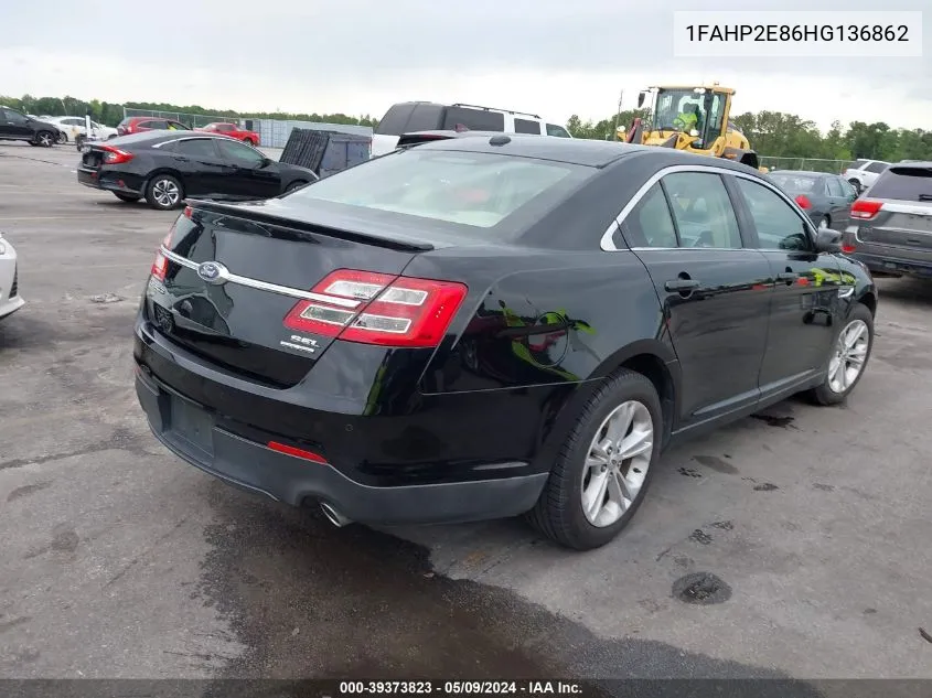 2017 Ford Taurus Sel VIN: 1FAHP2E86HG136862 Lot: 39373823