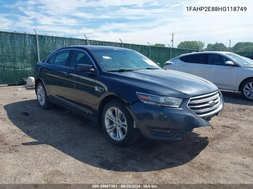 2017 Ford Taurus Sel VIN: 1FAHP2E88HG118749 Lot: 39687381