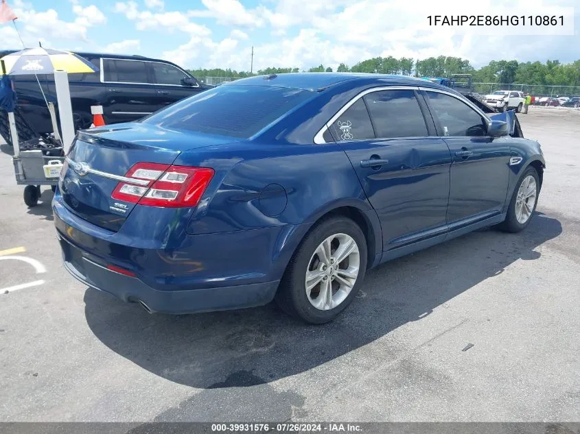 2017 Ford Taurus Sel VIN: 1FAHP2E86HG110861 Lot: 39931576