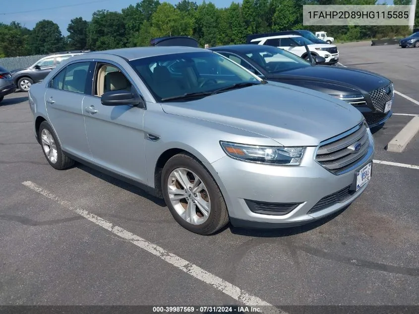 2017 Ford Taurus Se VIN: 1FAHP2D89HG115585 Lot: 39987569