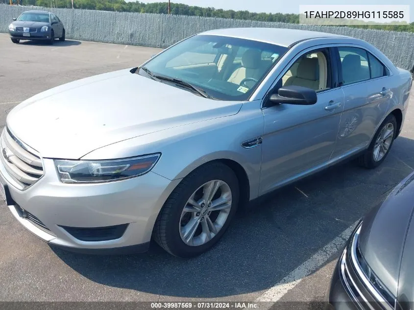 1FAHP2D89HG115585 2017 Ford Taurus Se