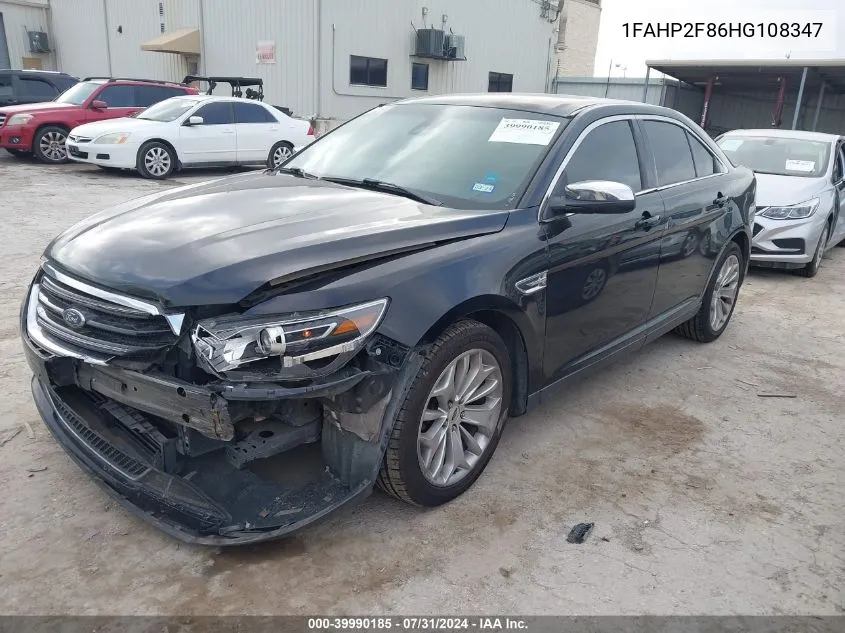 1FAHP2F86HG108347 2017 Ford Taurus Limited