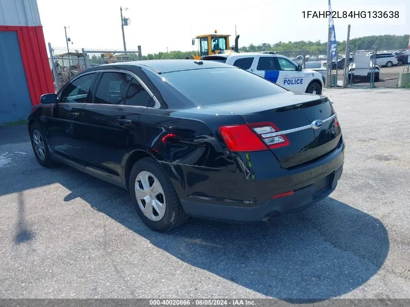 2017 Ford Taurus Police Interceptor VIN: 1FAHP2L84HG133638 Lot: 40020866