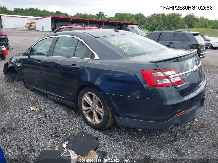 2017 Ford Taurus Sel VIN: 1FAHP2E80HG102688 Lot: 40074599