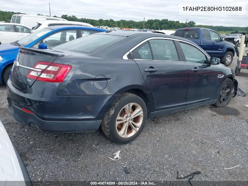 2017 Ford Taurus Sel VIN: 1FAHP2E80HG102688 Lot: 40074599