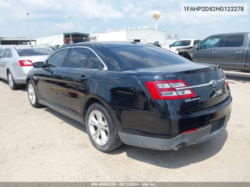 2017 Ford Taurus Se VIN: 1FAHP2D82HG122278 Lot: 40082205