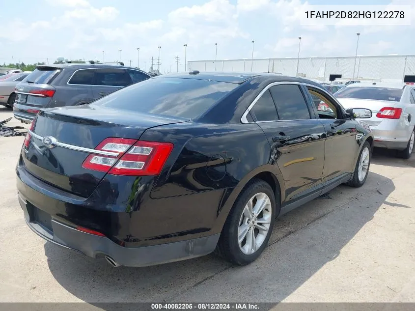 1FAHP2D82HG122278 2017 Ford Taurus Se