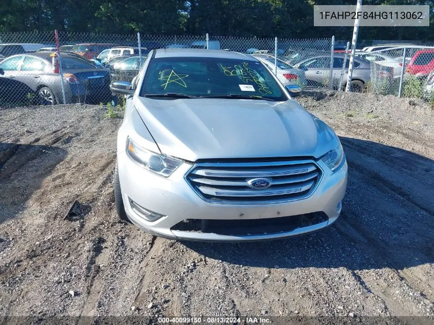 2017 Ford Taurus Limited VIN: 1FAHP2F84HG113062 Lot: 40099150