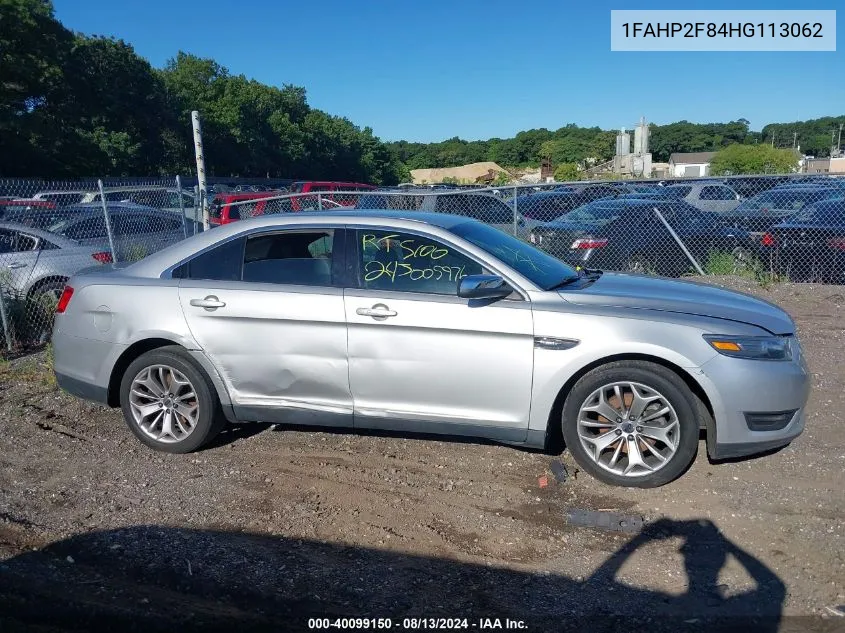 2017 Ford Taurus Limited VIN: 1FAHP2F84HG113062 Lot: 40099150