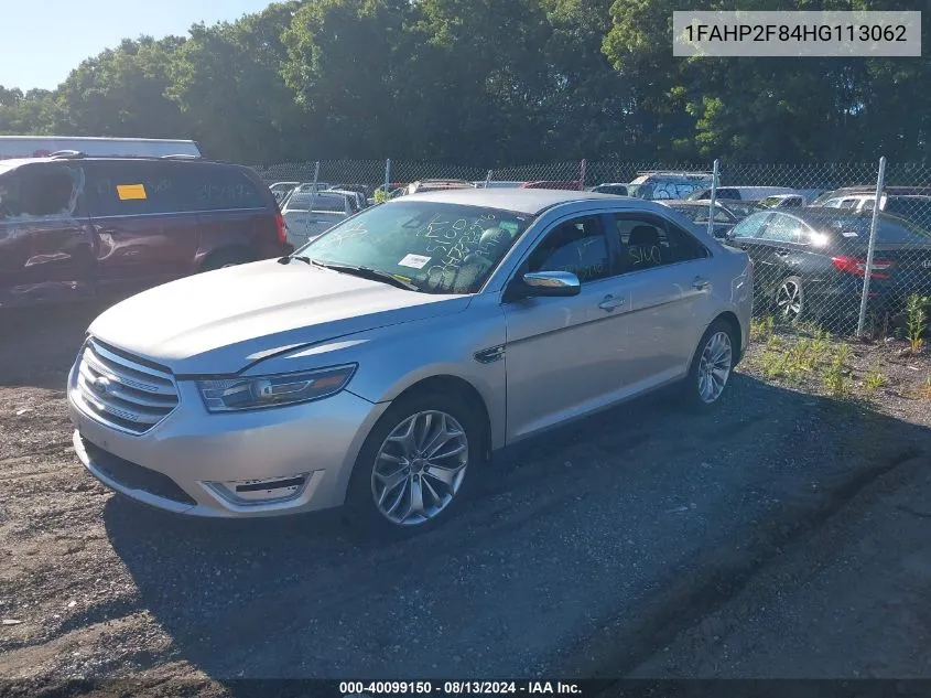 2017 Ford Taurus Limited VIN: 1FAHP2F84HG113062 Lot: 40099150