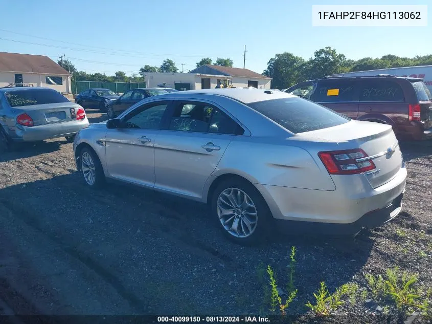 1FAHP2F84HG113062 2017 Ford Taurus Limited