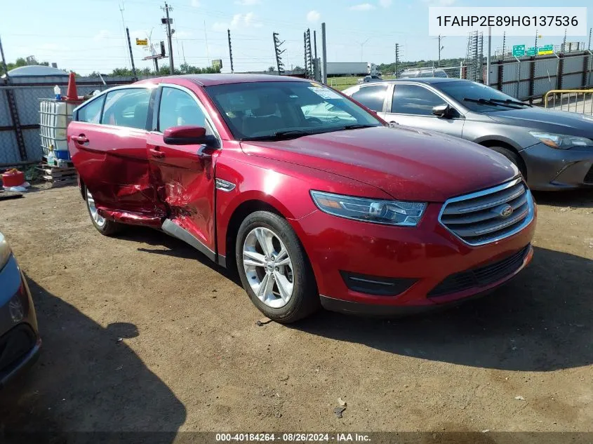 2017 Ford Taurus Sel VIN: 1FAHP2E89HG137536 Lot: 40184264