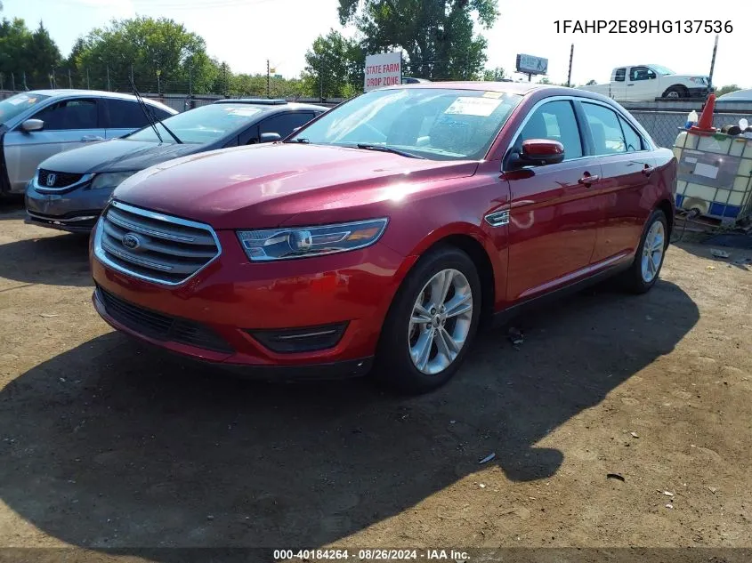 2017 Ford Taurus Sel VIN: 1FAHP2E89HG137536 Lot: 40184264