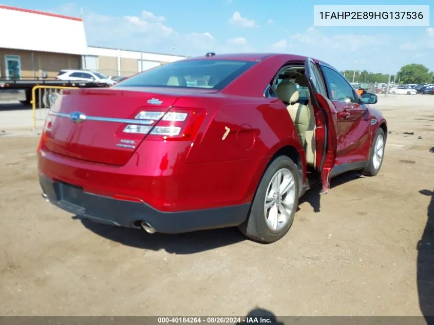 1FAHP2E89HG137536 2017 Ford Taurus Sel