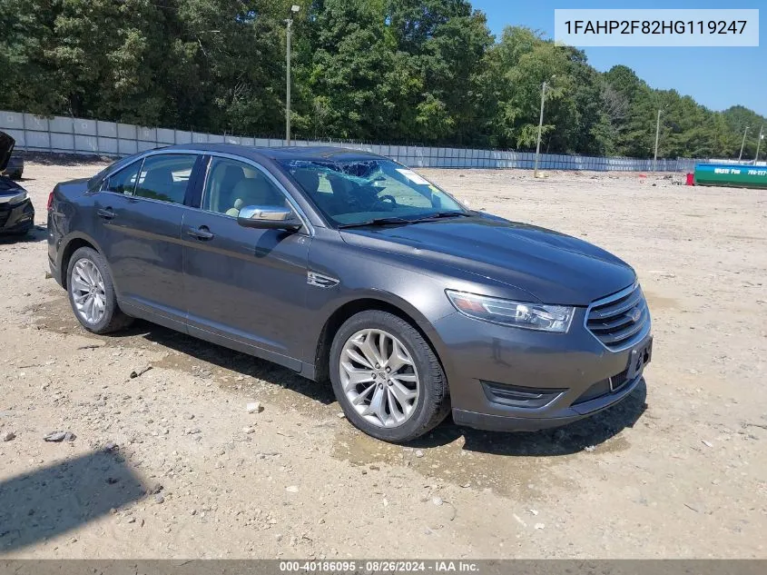 2017 Ford Taurus Limited VIN: 1FAHP2F82HG119247 Lot: 40186095