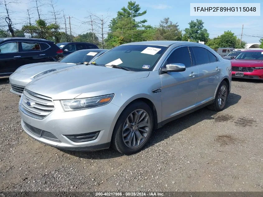 1FAHP2F89HG115048 2017 Ford Taurus Limited