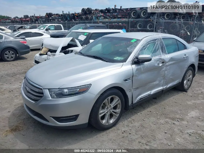 1FAHP2E80HG110189 2017 Ford Taurus Sel