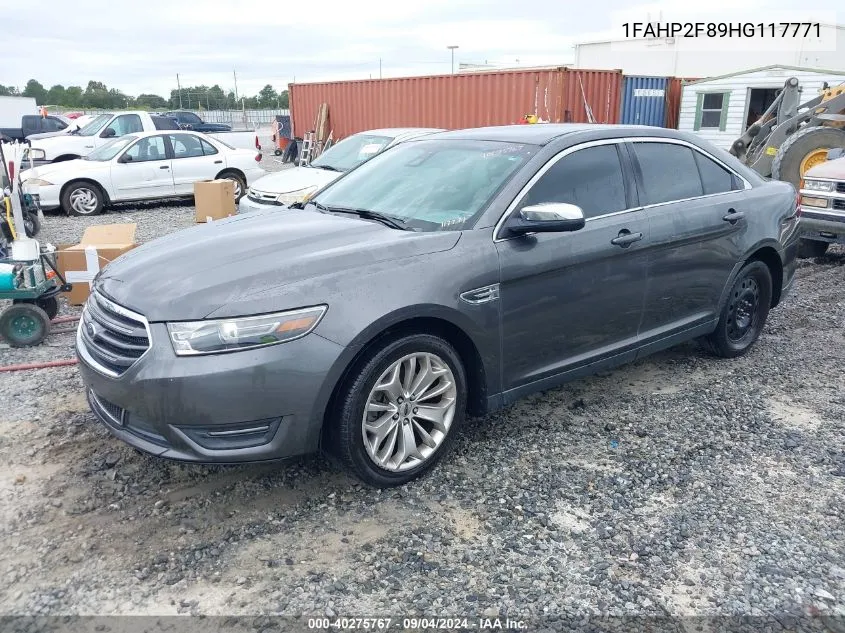 2017 Ford Taurus Limited VIN: 1FAHP2F89HG117771 Lot: 40275767