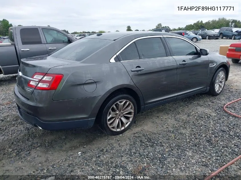 1FAHP2F89HG117771 2017 Ford Taurus Limited