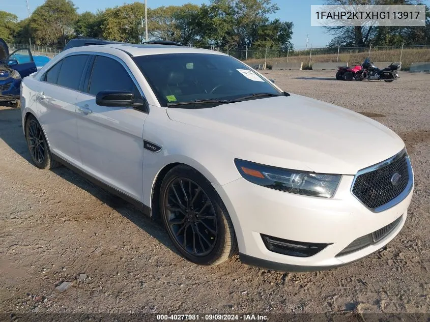 2017 Ford Taurus Sho VIN: 1FAHP2KTXHG113917 Lot: 40277981