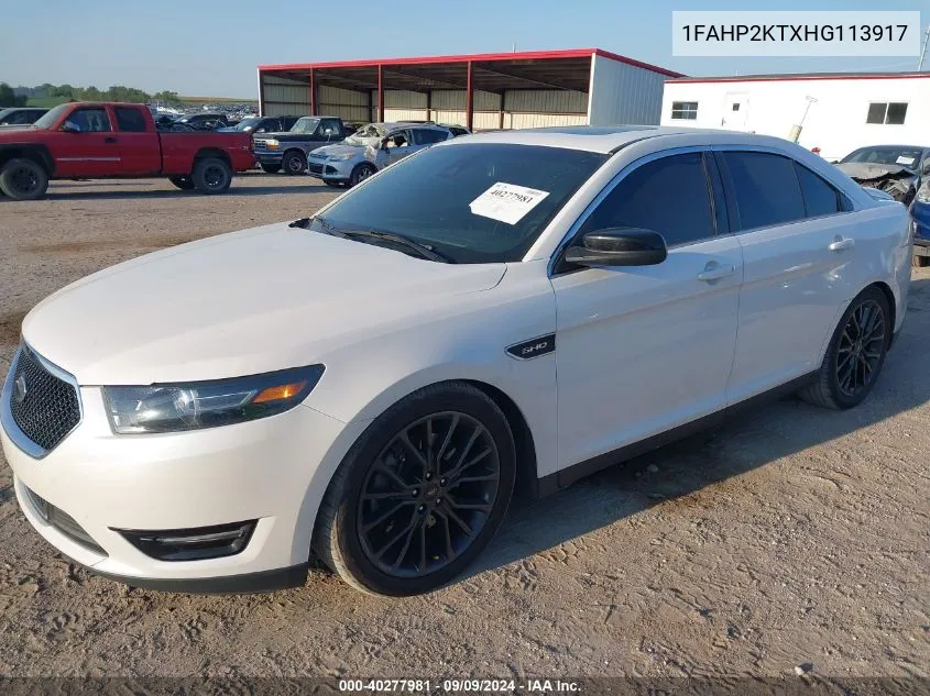 1FAHP2KTXHG113917 2017 Ford Taurus Sho