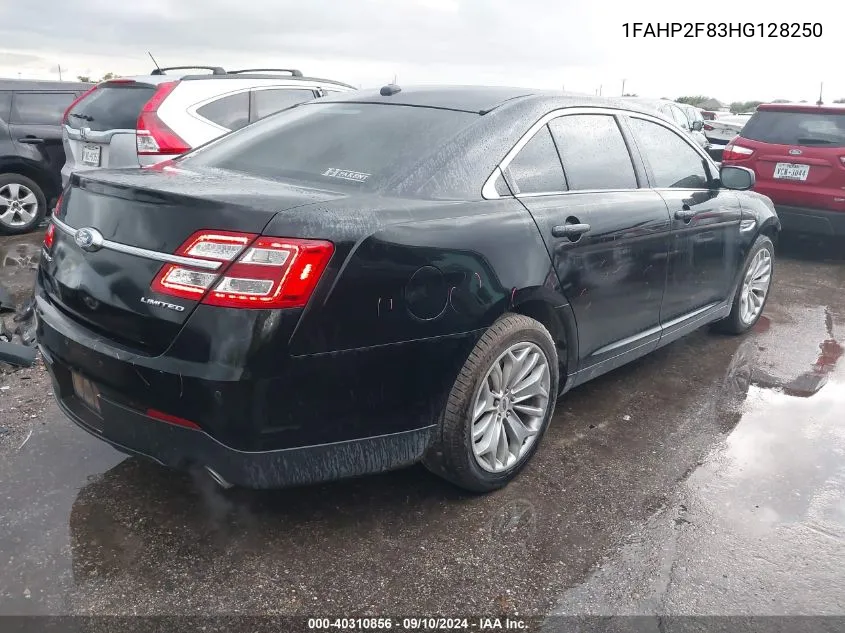 2017 Ford Taurus Limited VIN: 1FAHP2F83HG128250 Lot: 40310856