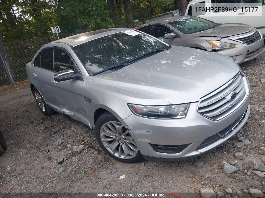 1FAHP2F89HG115177 2017 Ford Taurus Limited