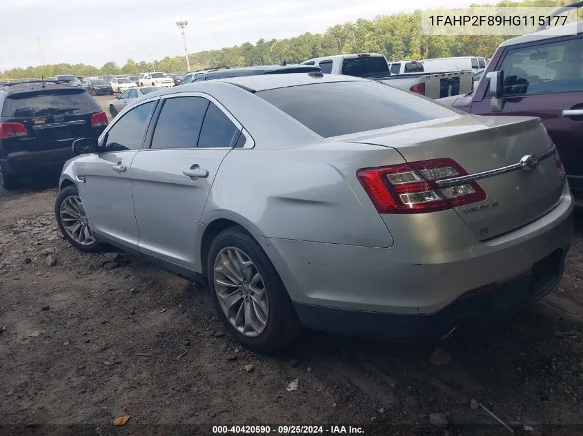 2017 Ford Taurus Limited VIN: 1FAHP2F89HG115177 Lot: 40420590