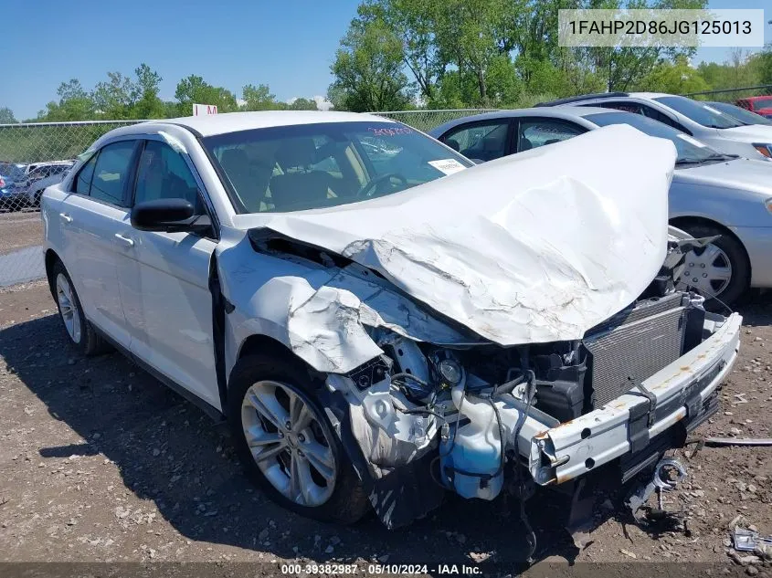 2018 Ford Taurus Se VIN: 1FAHP2D86JG125013 Lot: 39382987