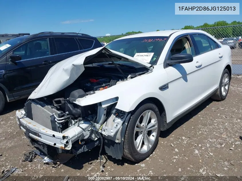 1FAHP2D86JG125013 2018 Ford Taurus Se