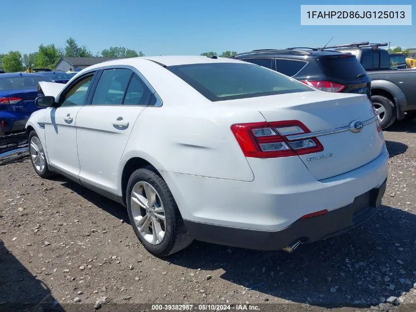 2018 Ford Taurus Se VIN: 1FAHP2D86JG125013 Lot: 39382987