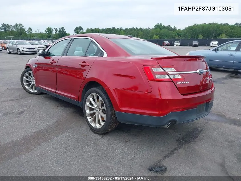 2018 Ford Taurus Limited VIN: 1FAHP2F87JG103051 Lot: 39436232