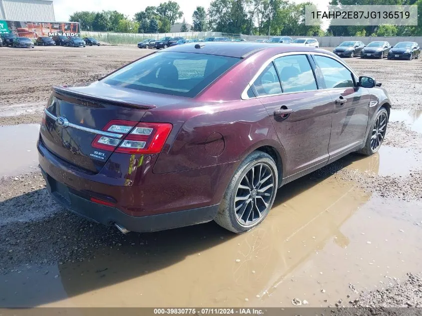 1FAHP2E87JG136519 2018 Ford Taurus Sel