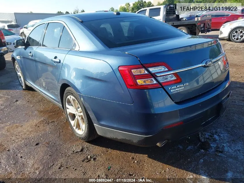 2018 Ford Taurus Sel VIN: 1FAHP2E84JG119922 Lot: 39892447