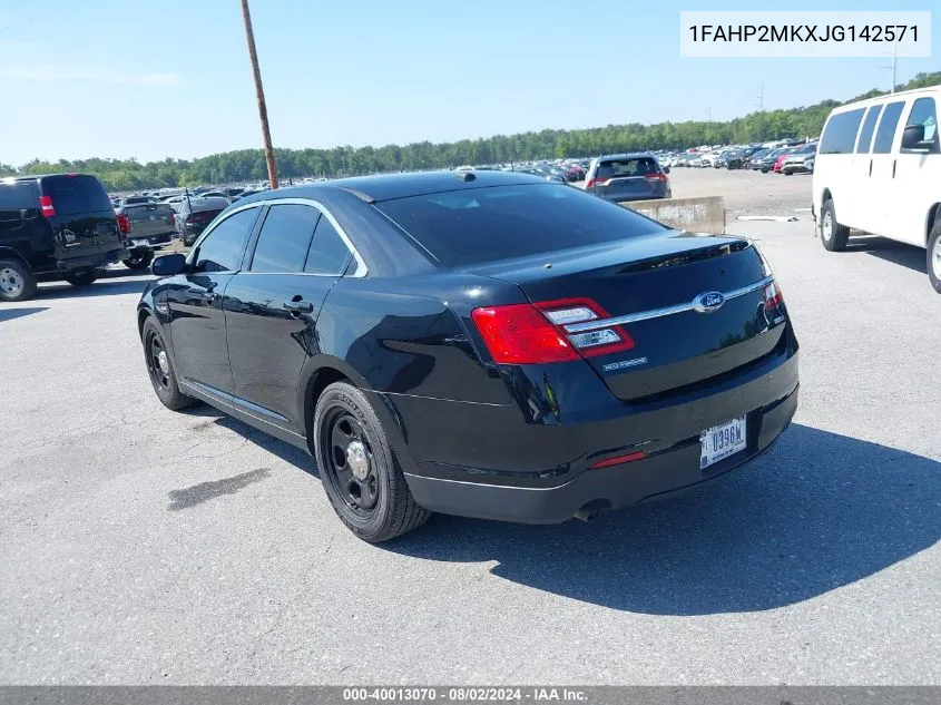 1FAHP2MKXJG142571 2018 Ford Taurus Police Interceptor