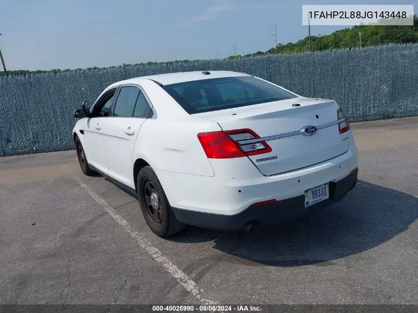 1FAHP2L88JG143448 2018 Ford Taurus Police Interceptor