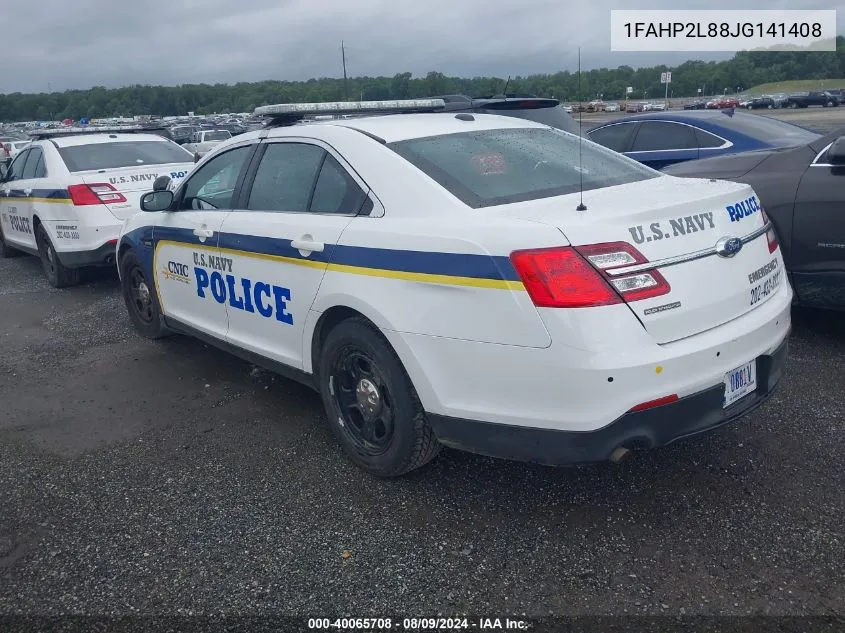 1FAHP2L88JG141408 2018 Ford Taurus Police Interceptor