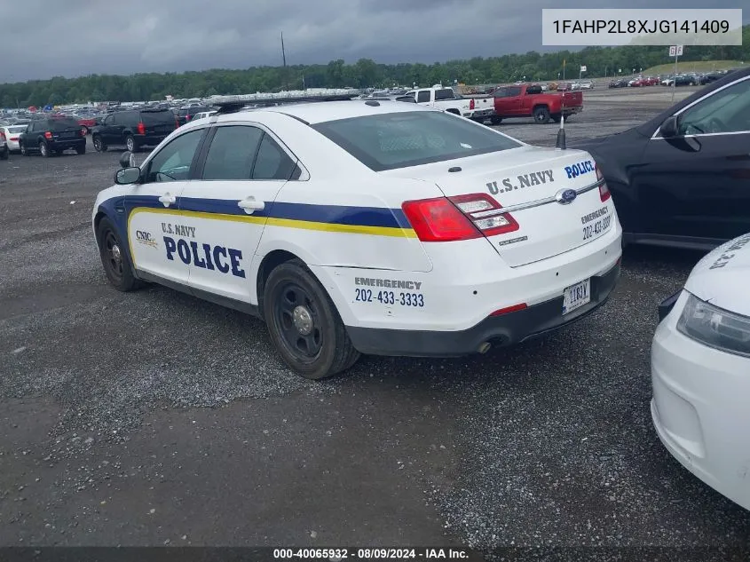 1FAHP2L8XJG141409 2018 Ford Taurus Police Interceptor