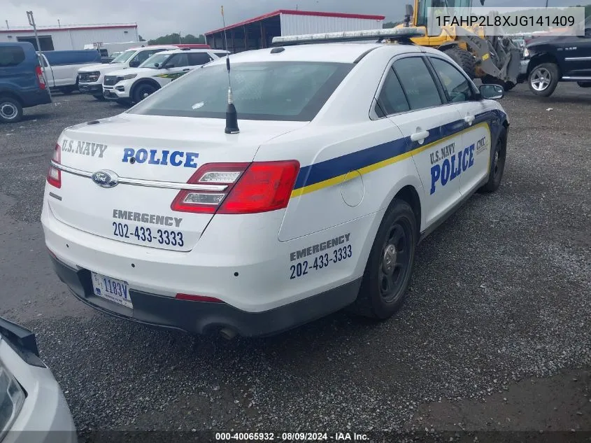 1FAHP2L8XJG141409 2018 Ford Taurus Police Interceptor