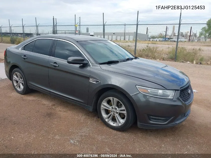 2018 Ford Taurus Sel VIN: 1FAHP2E83JG125453 Lot: 40076396