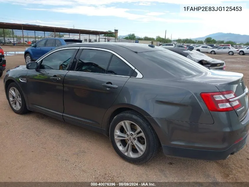 2018 Ford Taurus Sel VIN: 1FAHP2E83JG125453 Lot: 40076396