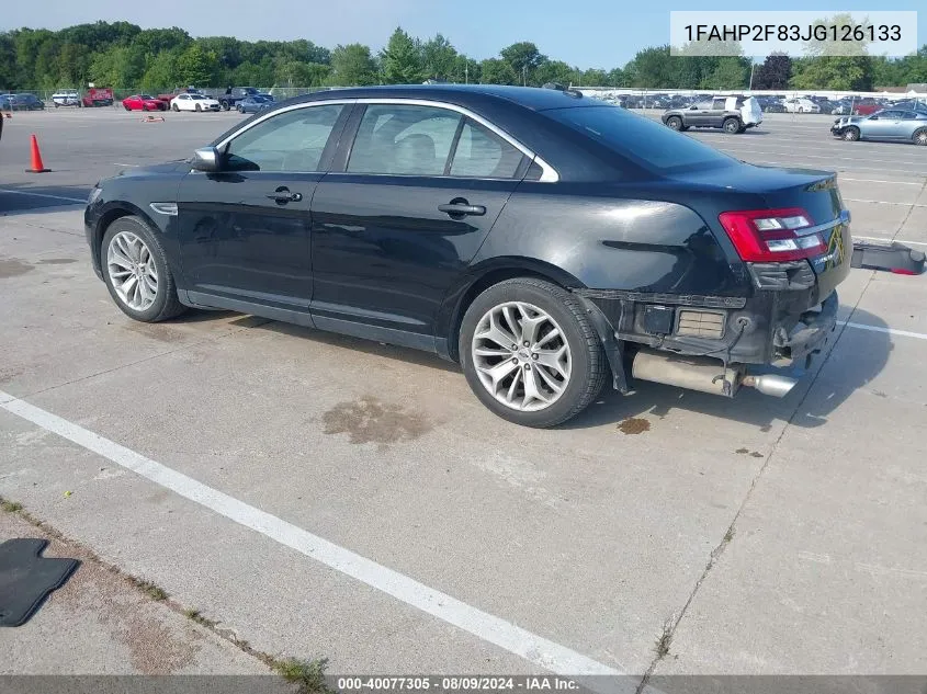 2018 Ford Taurus Limited VIN: 1FAHP2F83JG126133 Lot: 40077305