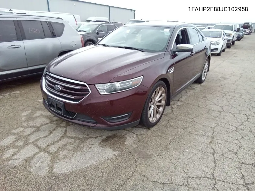 2018 Ford Taurus Limited VIN: 1FAHP2F88JG102958 Lot: 40078677