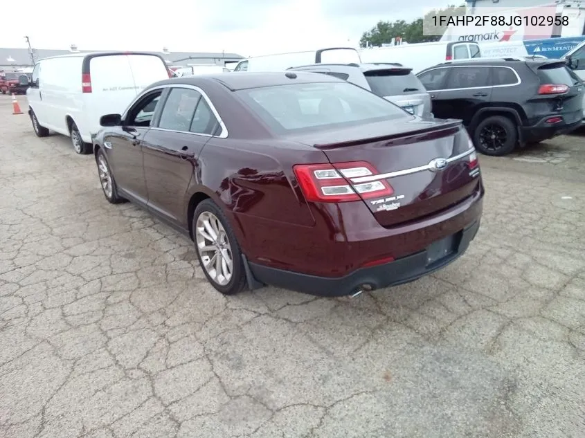 1FAHP2F88JG102958 2018 Ford Taurus Limited