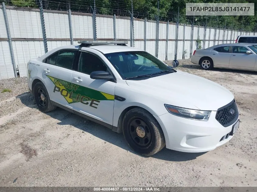 2018 Ford Taurus Police Interceptor VIN: 1FAHP2L85JG141477 Lot: 40084637