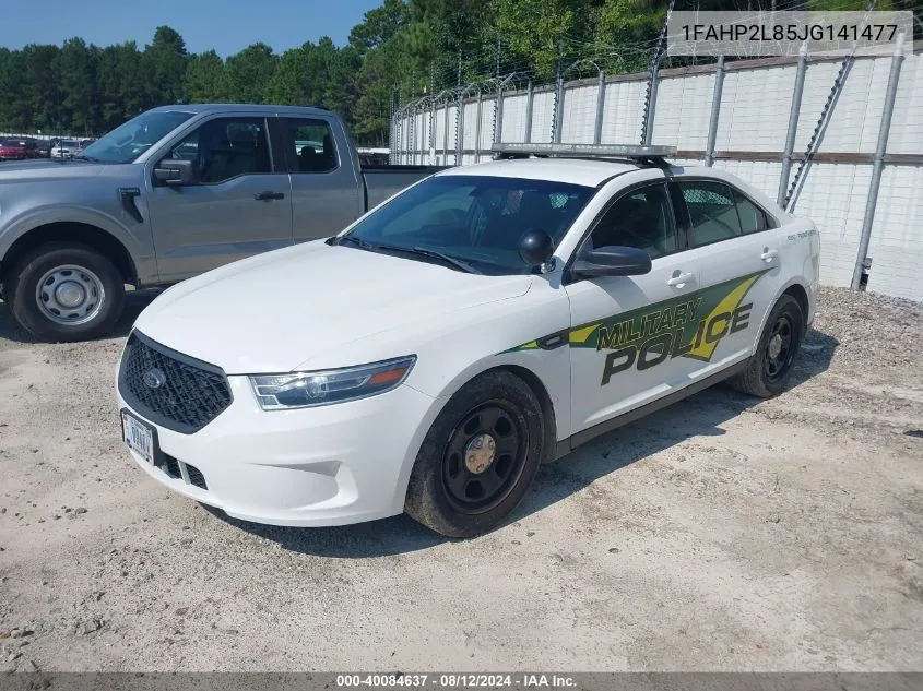 2018 Ford Taurus Police Interceptor VIN: 1FAHP2L85JG141477 Lot: 40084637