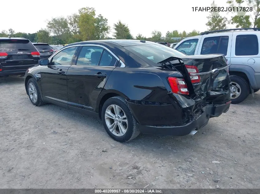 1FAHP2E82JG117828 2018 Ford Taurus Sel