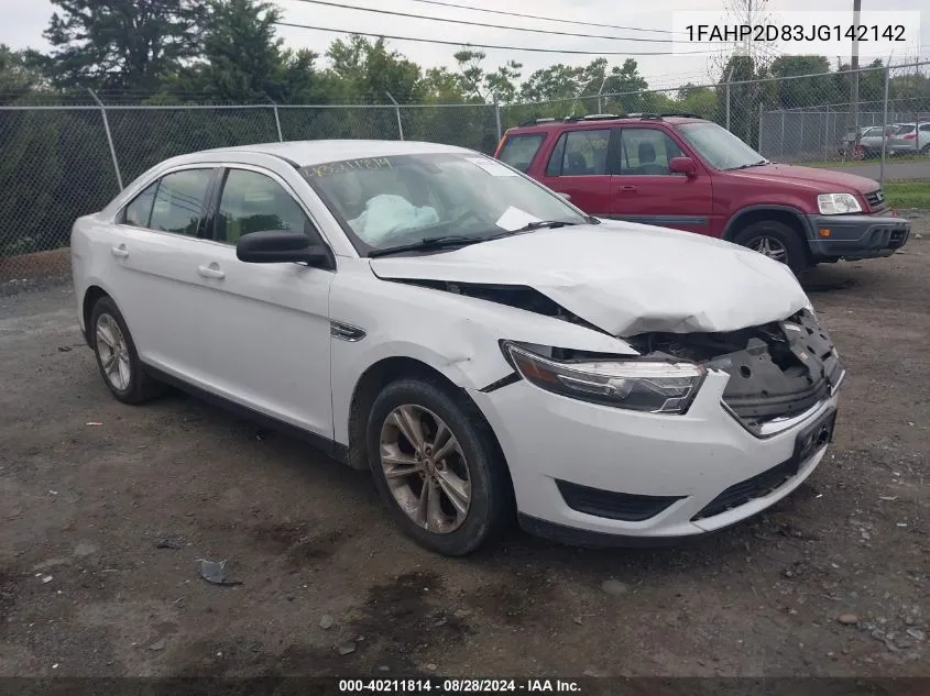 2018 Ford Taurus Se VIN: 1FAHP2D83JG142142 Lot: 40211814