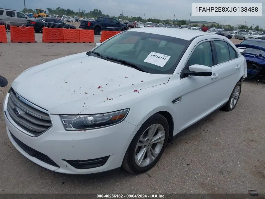 1FAHP2E8XJG138488 2018 Ford Taurus Sel