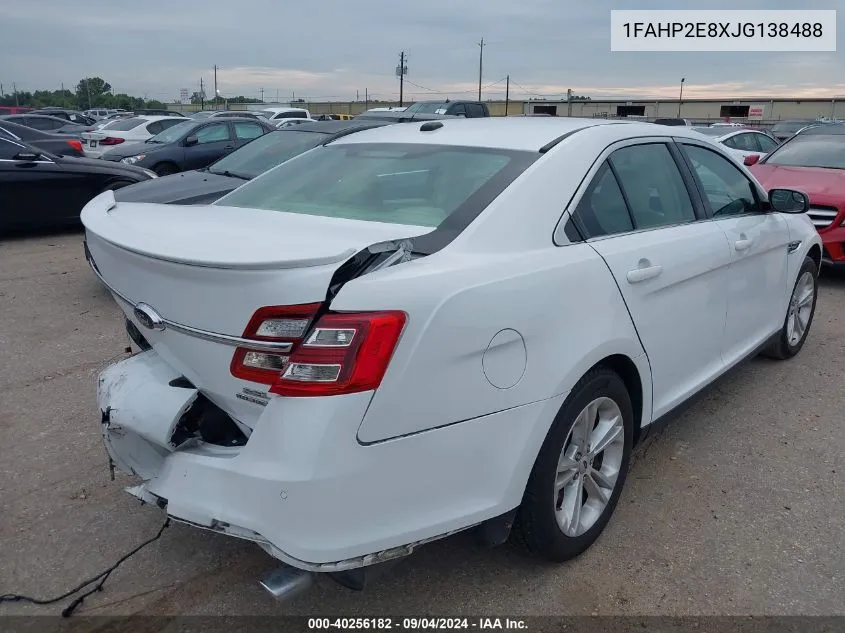 2018 Ford Taurus Sel VIN: 1FAHP2E8XJG138488 Lot: 40256182